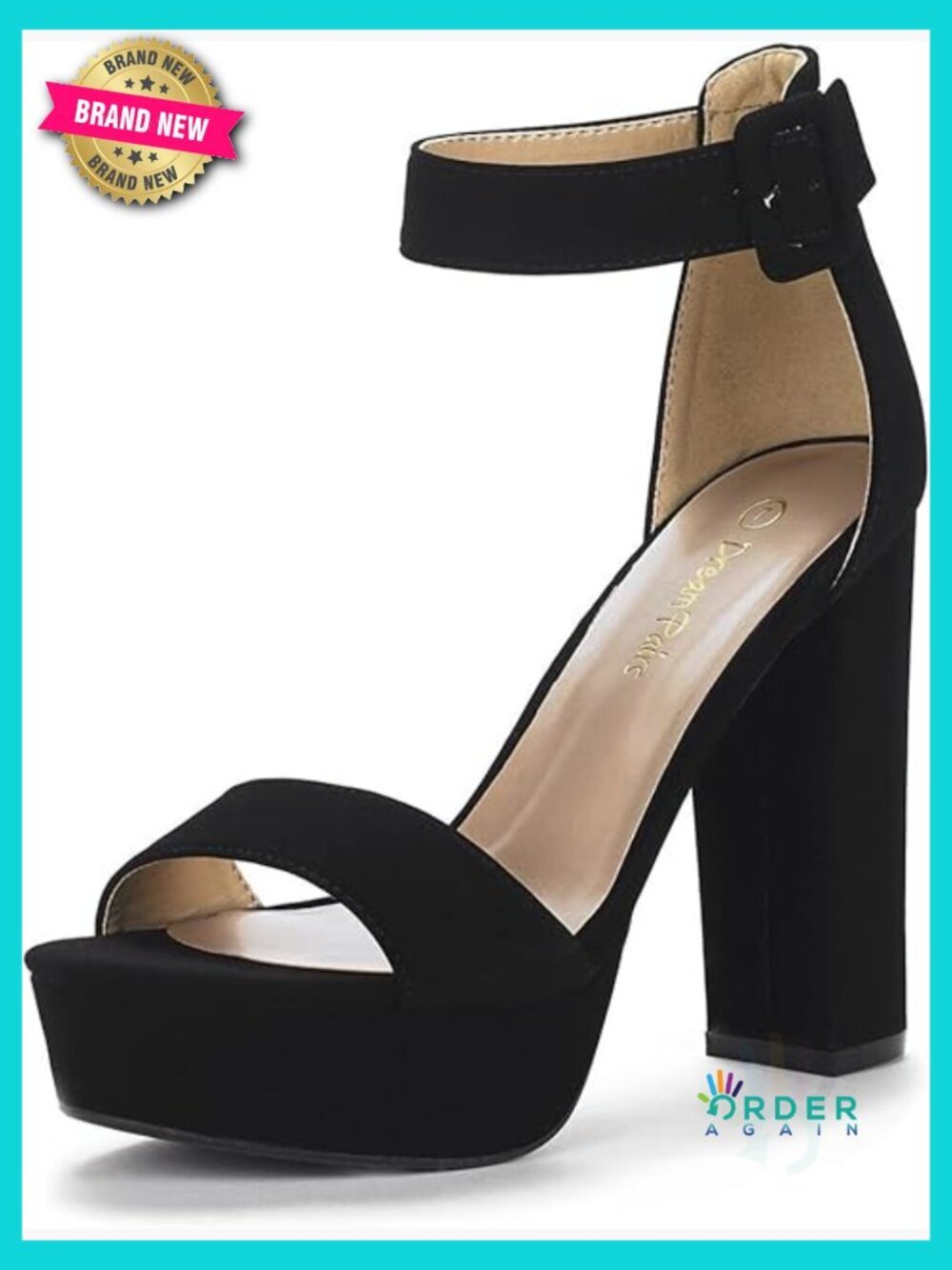 Open Toe Ankle Strap Platform Heel Sandals Block Heel Wedding Party Dress Shoes